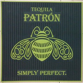 Tequila Patron Bar Mat Professional XL Spill Mat Wait Station Drip Mat 17x17 Rubber Coaster