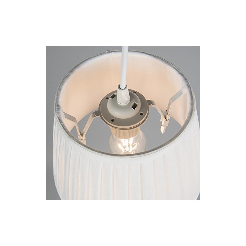 QAZQA Silk Pleated Lampshade White 25 I 16.5 cm