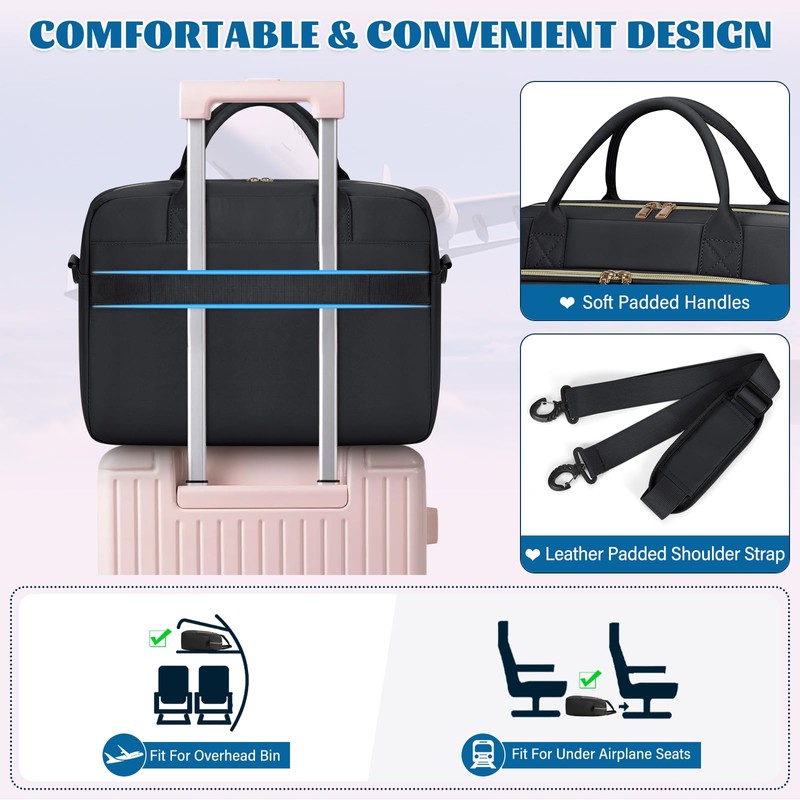 Laptop Bag 17.3 Inch Laptop Briefcase for Women Waterproof Computer
