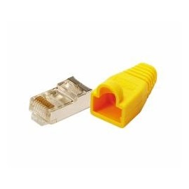 CAT5e Modular Plug with Anti-Kink Sleeve, Yellow, Pack of 100 Laptop Combination Lock MP0015]