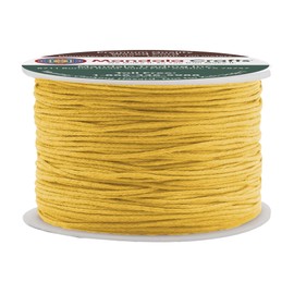 Mandala Crafts 0.5mm 109 Yards Light Gold Cotton Waxed Cord for Jewelry Making Bracelet Cord Waxed String - Beading String Thread Jewelry Cords for Necklaces String