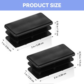 P-32-U-64 Pontoon Ladder Plugs, Pontoon Boat Ladder Parts Replacement for Rodon Boat Ladder Plugs 2" L x 1" W x 3/4" H Black, Commonly Used of Godfrey Pontoon Boats, Universal (Pack of 2)