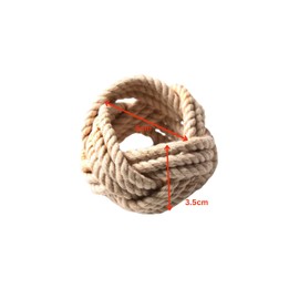 CosyAurora Jute Rope Napkin Rings Rattan Braided, Hand Woven Natural Napkin Loops, Dinner Party Table Decoration (Set of 6 pcs)