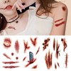 Halloween scar stickers wound makeup fake blood tattoos unusual gifts horror zombie special materials / 할로윈 흉터 스티커 상처 분장 가짜피 타투 특이한 선물 공포 좀비 특수 재료