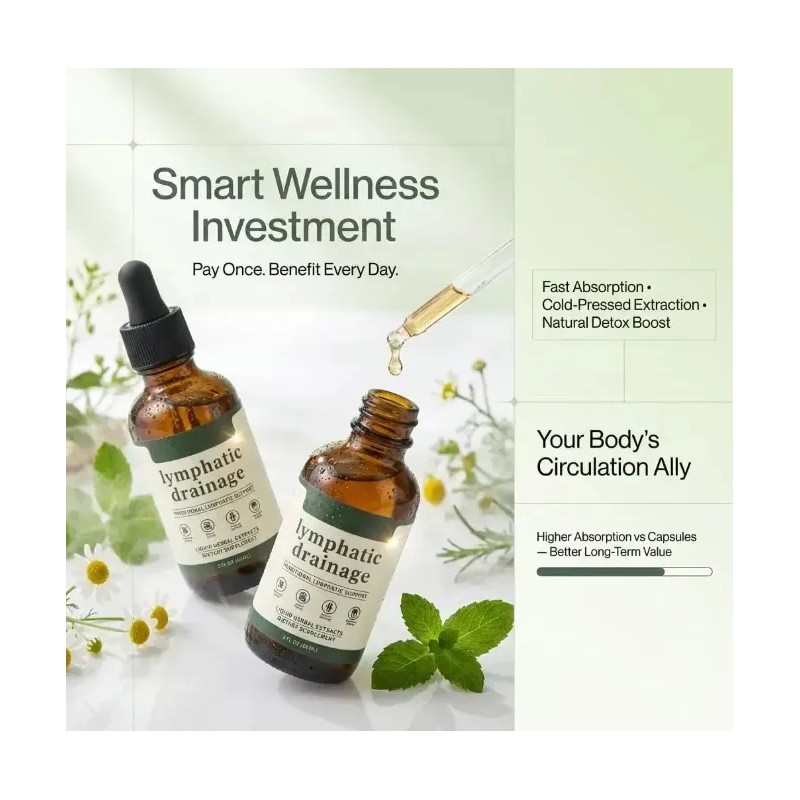 2pcs Gotas Líquida Drenaje Linfático Liposomal 4oz Sin Sabor