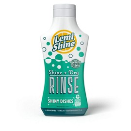 Lemi Shine 8.45 Oz. Shine + Dry Rinse, Natural Rinse Aid, Powered by 100% Natural Citric Extracts for Spotless + Shiny Dry Dishes Even in Hard Water