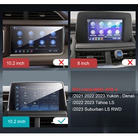 CDEFG Glass Screen Protector for 2021 2022 2023 Tahoe Suburban Yukon 10.2 Inch: Car Navigation Display Touch Screen Protector for 2021 2022 2023 Tahoe Suburban Yukon Tempered Glass HD Anti Scratch