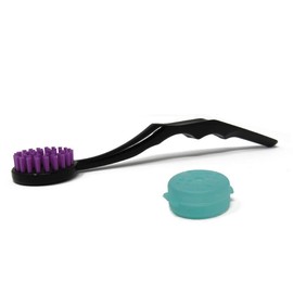 Peak Essentials Tung Brush with Cap | Tongue Cleaner for Adults | Tongue Scraper for Adults | Tongue Scrubber | Bad Breath and Halitosis | GREEN/RED