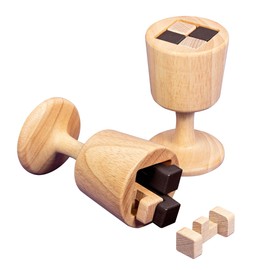 Professor Puzzle: Holy Grail Puzzle - 3D Wooden Relic Brainteaser, Release The Blocks from The Chalice, Sequence Challenge, Myths & Legends Collection