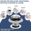 COVO Upgraded Silver Bathtub Drain Strainer Plug Tool-Free Installation 1.45-1.8