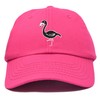 DALIX Black Flamingo Womens Dad Hat Baseball Cap Embroidered in