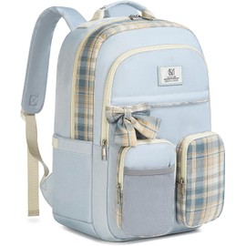 Mochila para niñas para escuela, adolescentes, bonita bolsa de libros con compartimento para computadora portátil para estudiantes de secundaria,
