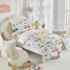 ROZTYLJ Cot Bed Duvet Cover Set Car Patterns Toddler Bedding