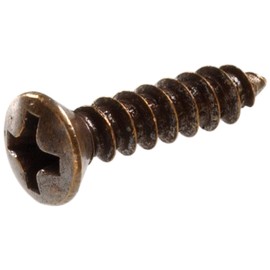 The Hillman Group 2854 8 x 1-Inch Oval Head Antique Brass Decorative Sheet Metal Screw, 30-Pack