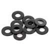 100 PCS #8 Black Flat Washer, 3/7" Outer Diameter, 304