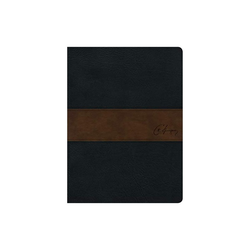 RVR 1960 Biblia de estudio Spurgeon, negro/marrón símil piel