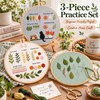 Embroidery Starter Kit for DIY Crafting – 3-Piece Cotton Leaf