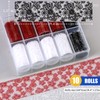 Lace Nail Foil Transfer Sheets, 10 Rolls Black White Red