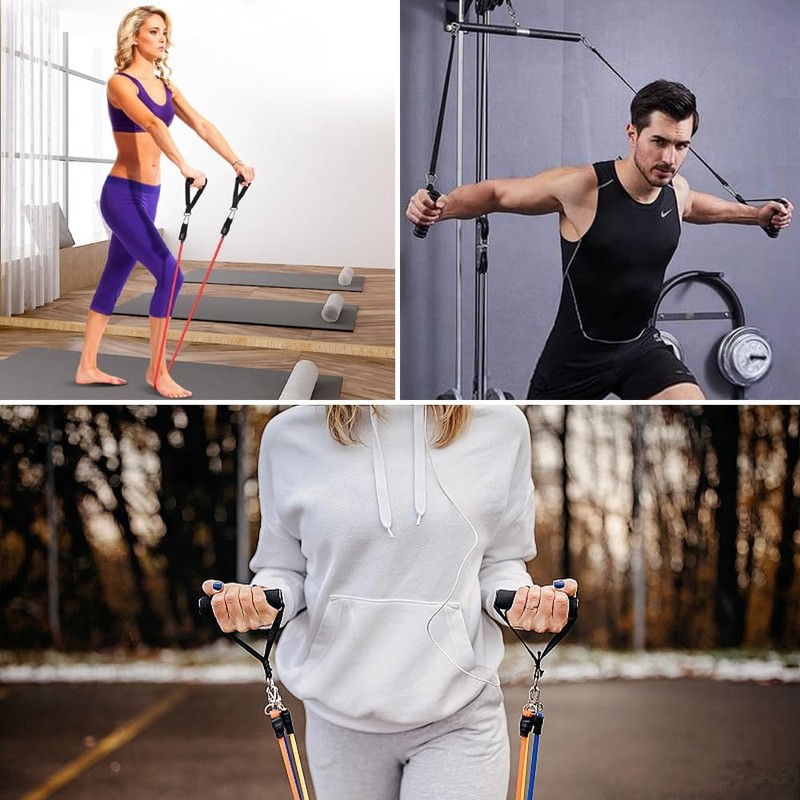 Resistance Band Handle, 2 Pcs Gym Handles, Heavy Duty Cable