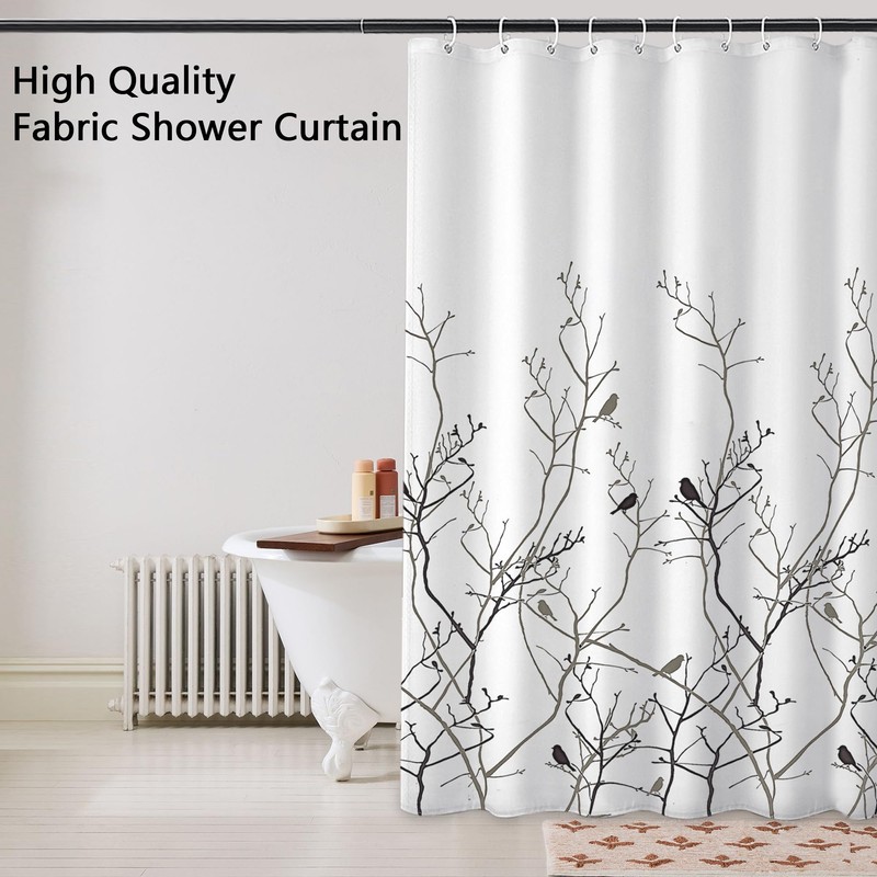 KAIMEIYU Shower Curtain Washable Textile Polyester Fabric Bathroom Curtain with