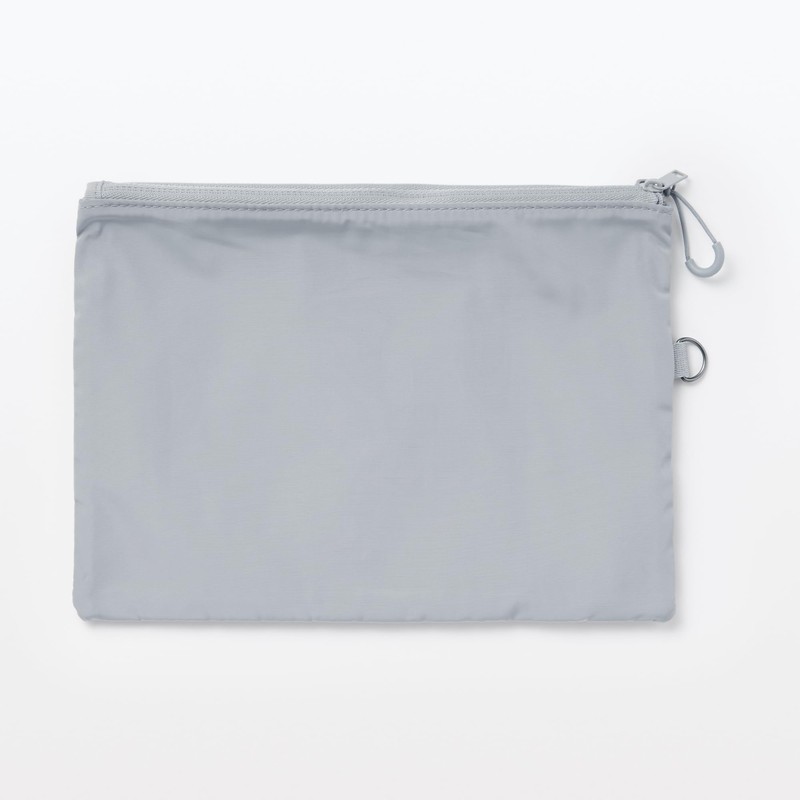 MUJI OHG89A3S Polyester Double Zipper Case, Gray, L