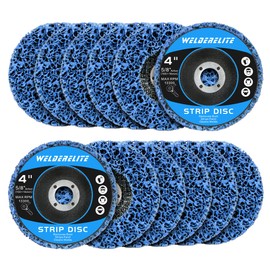 WelderElite 12-Pack Blue Paint Stripper Discs for Angle Grinder, 4" x 5/8" - Rust, Paint, and Oxide Removal for Metal and Wood