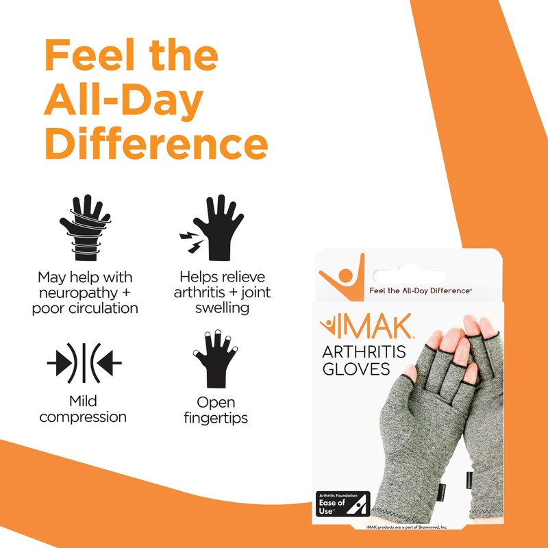 IMAK Compression Arthritis Gloves - Compression Gloves for Arthritis &