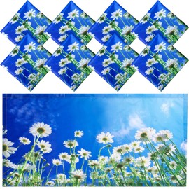 Patelai 8 Pack Fluorescent Light Covers for Classroom Ceiling Light 4 x 2 Feet Magnetic Light Covers Filter for Office School Drop Ceiling Supplies(Chamomile)