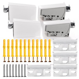 VooGenzek 4 PCS Cabinet Suspension Brackets, Cupboard Wall Mounting, Kitchen Cabinet Universal Wall Hanging Bracket, Load Capacity:60kg, Grey