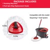FOOKCIAN Spin Mop Replacement Set - 4 Microfiber Heads, Base,
