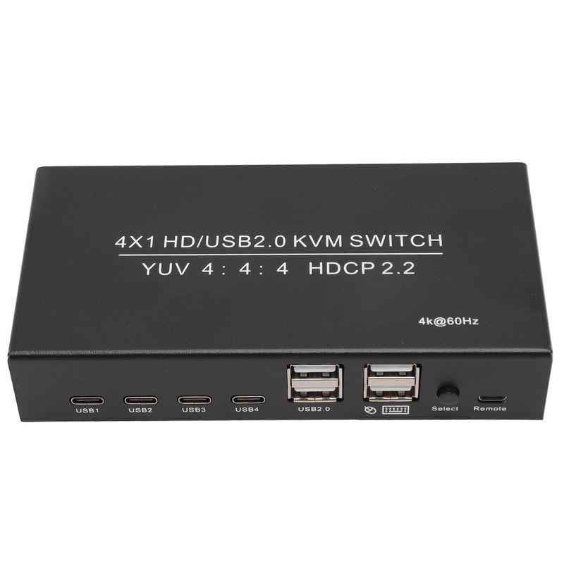 HD Multimedia Interface KVM Switcher Professional 4 Port 4K 60Hz