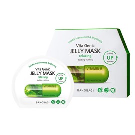 BANOBAGI VITA GENIC JELLY MASK RELAXING 10 Sheets/Box 30ml Banobagi Bita Genic Jelly Mask Relaxing Face Mask Skin Care, Hypoallergenic, Highly Moisturizing, Nutrition, Dry, Relaxing, Moisturizing,