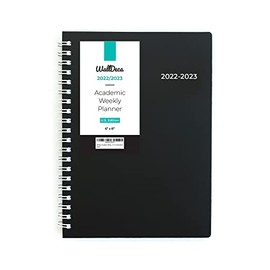 WallDeca 2022-2023 Academic Weekly Planner - Weekly & Monthly Planner, Jul 2022 - Dec 2023, 8" x 6" Flexible Cover, Notes Pages, Twin-Wire Binding (8 x 6-Inches)