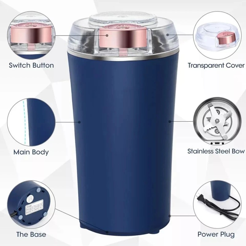 Smiles R Us Electric Herb Grinder 200W Powerful Fast Grinding