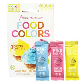 Color Kitchen Food Coloring 3 Pack – Plant-based Colors, Artificial Dye-free, Gluten-free, Non-GMO, Kosher, Vegan, Colors for Frosting and Natural Healthy Baking, Soy free (3 Colors)