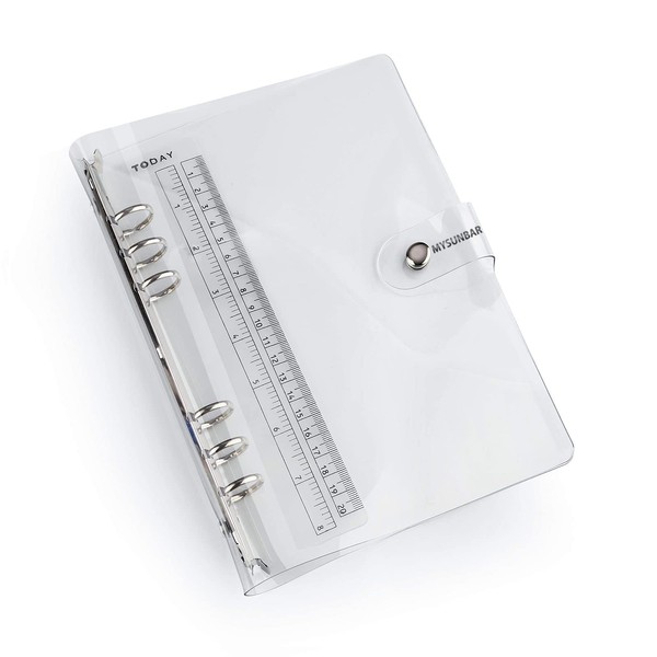 A5 System Planner with Bodan, Transparent, Lightweight, Notebook Cover, Notebook, Memo, Students, Office, Diary, 6 Holes, Ring Binder