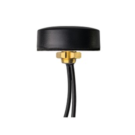 Dixingtek 4G LTE 2x2 mimo 2in1 Combined Antenna, Waterproof IP66, mounting Screw,1 Meter Cable, Two SMA Male connectors, for LTE Modem Charging Station and Other IoT Devices, Cylinder Antenna