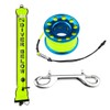 4ft Yellow Scuba Diving Open Bottom Surface Marker Buoy (SMB)