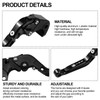 for Suzuki GSX-8R Motorcycle Clutch Lever Folding Extendable Adjustable Clutch
