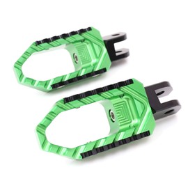 Autobahn88 Motorcycle Footpeg (Front/Rider - Touring-Type with No-Extension), compatible with Kawasaki ZX-6R Ninja ZX-600 (1995-2002) (Green)
