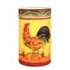ACK Tuscany Sunshine Country Rooster Hand Painted Ceramic Utensil Jar,