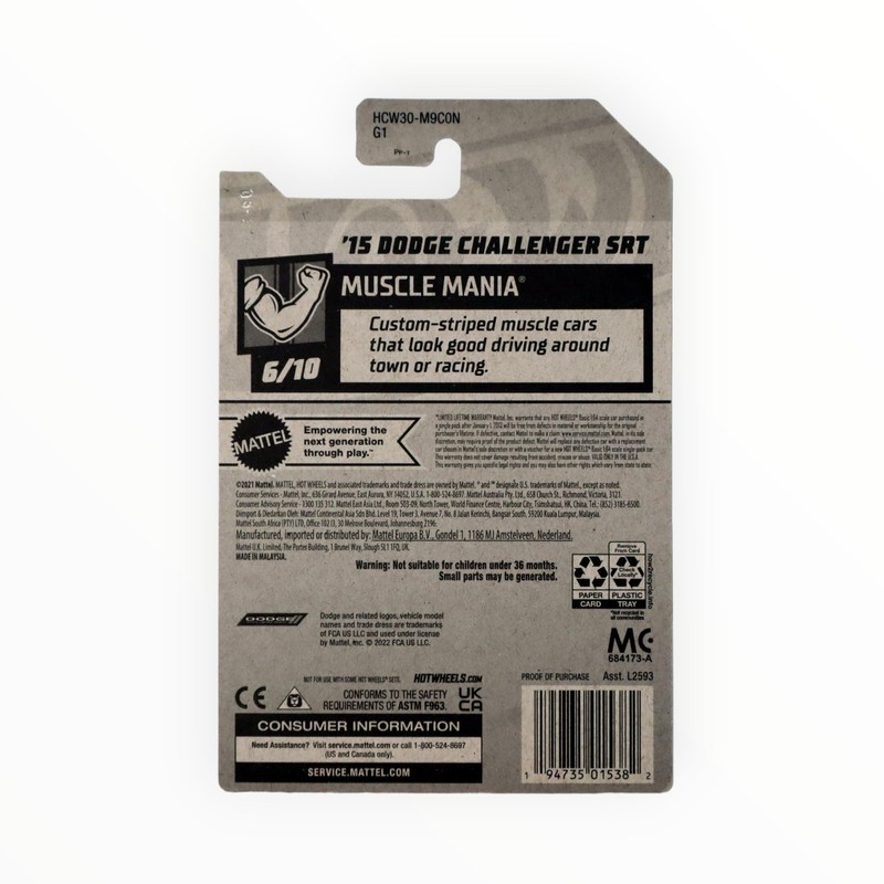 Hot Wheels 2022 - '15 Dodge Challenger SRT - Blue