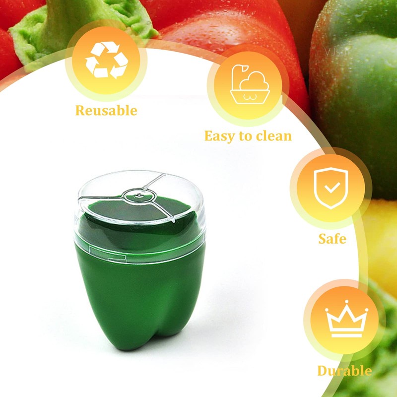 Green Pepper Storage Containers, Reusable Green Pepper Keeper for Refrigerator,