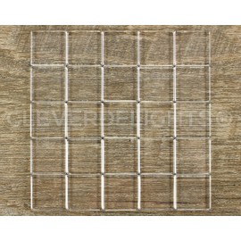 CleverDelights 1" Square Glass Tiles - 50 Pack - Clear 1 Inch Craft Tiles