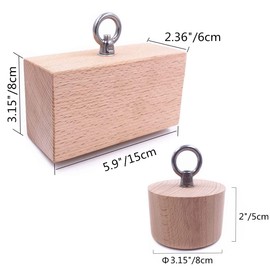 Lights Mountain DIY Wooden Pinch Block Grips 2 in 1 Hand Grip Workout Climbing Power Grips Forearm Finger Exerciser Strength Training Strengthener Equipment