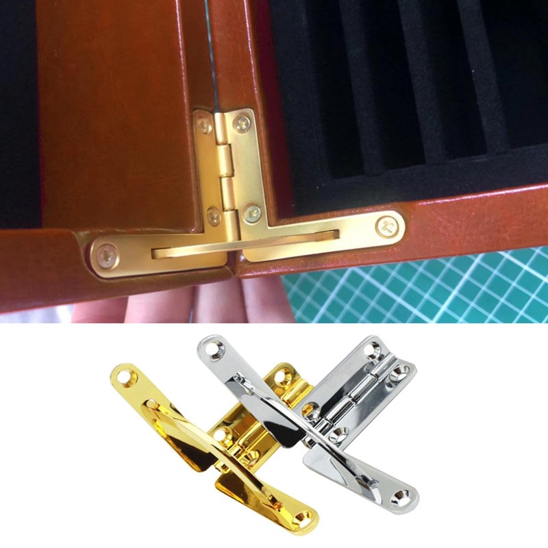 2Pcs Support Spring Hinges, Zinc Alloy Concealable Quadrant Hinge 90