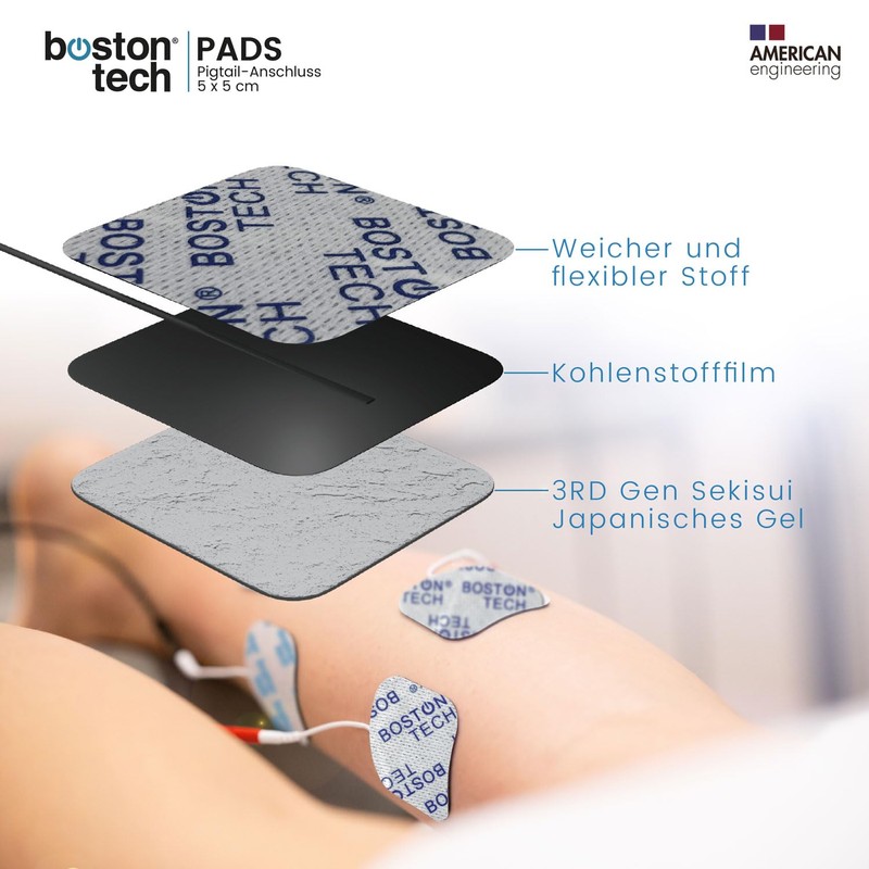 Set of 16 Boston Tech Electrodes 5cm x 5cm Super