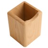 Pen Stand, Wooden, Square, Multifunctional, Pen Stand, Stylish, Brush-raised, Wood,