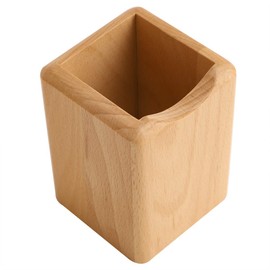 Pen Stand, Wooden, Square, Multifunctional, Pen Stand, Stylish, Brush-raised, Wood, High Quality, Pen Ballpoint Pen, Pencil, Scissors, Fountain Pen Storage, Small Items, Compact, Tabletop Storage,