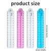 4 Pcs Folding Ruler for School, 30cm Clear Rulers Stationery